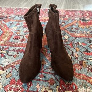 Marc Fisher Chocolate Suede Booties